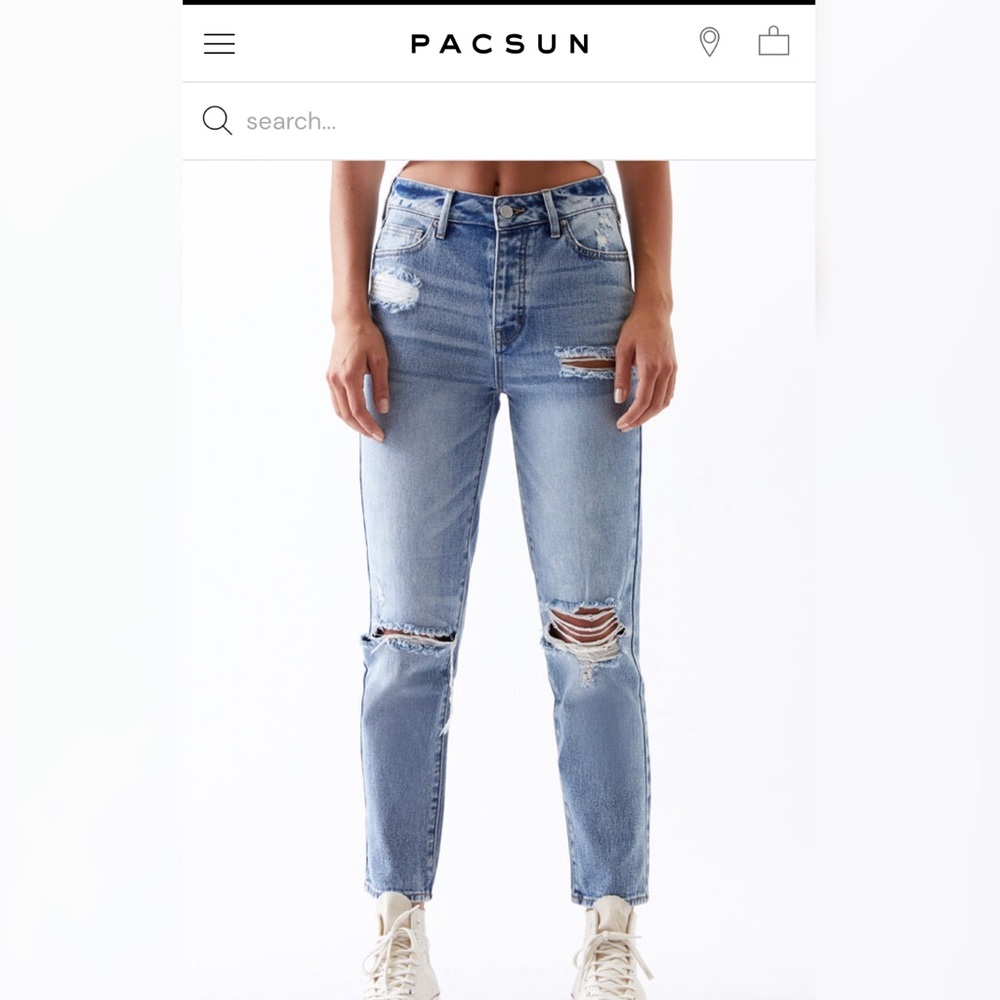 Pac Sun Ripped Mom jeans